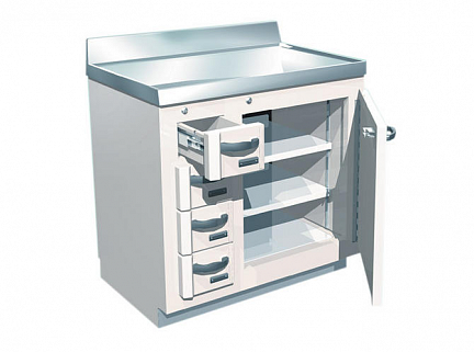 Экранированный шкаф для хранения распадающихся радиоактивных изотопов Lead-Lined Decay and Storage Cabinet